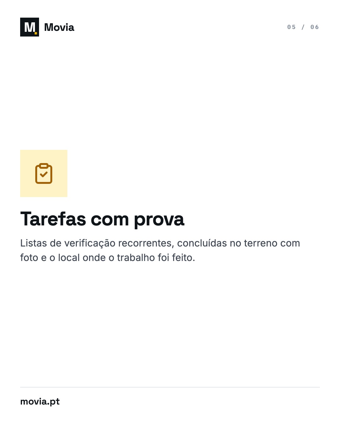 Criativo Movia: Slide 6/8 · Instagram 4:5